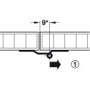 Häfele Mittelscharnier für Faltschiebetüren 50 x 50 mm Stahl verzinkt
