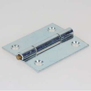 Hfele Scharnier gerollt 50x38mm verzinkt mit losem Stift