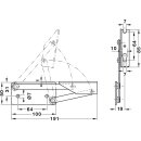 Häfele Eckbankscharnier Paar ohne Feder Stahl verzinkt