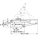 Häfele Eckbankscharnier Paar ohne Feder Stahl verzinkt