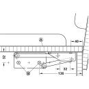 Häfele Eckbankscharnier Paar ohne Feder Stahl verzinkt