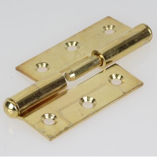 Hfele Aufschraubband Scharnier 50 x 40 mm vermessingt Anschlag links