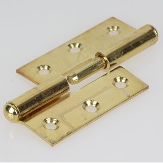 Hfele Aufschraubband Scharnier 50x40mm vermessingt Anschlag links