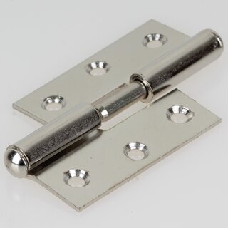 Hfele Aufschraubband Scharnier 50x40mm matt vernickelt Anschlag links