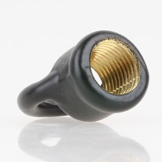 Ringnippel Metall Schwarz 18x22mm mit M10x1 Innengewinde