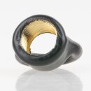 Ringnippel Metall Schwarz 18x22mm mit M10x1 Innengewinde