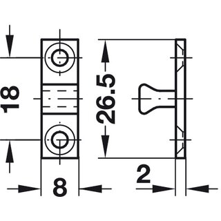 Hfele Ideal-Schnpper Doppel-Kugelschnpper Messing 43 mm zum Schrauben