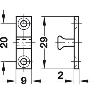 Hfele Ideal-Schnpper Doppel-Kugelschnpper Messing 49 mm zum Schrauben