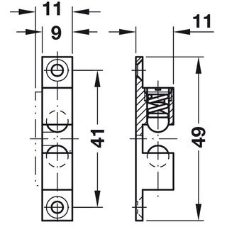 Hfele Ideal-Schnpper Doppel-Kugelschnpper Messing 49mm zum Schrauben