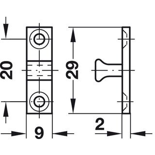 Hfele Ideal-Schnpper Doppel-Kugelschnpper Messing 49mm zum Schrauben