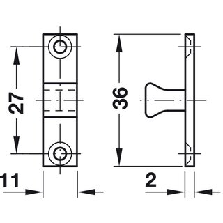 Hfele Ideal-Schnpper Doppel-Kugelschnpper Messing 60 mm zum Schrauben