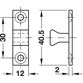 Hfele Ideal-Schnpper Doppel-Kugelschnpper Messing 70 mm zum Schrauben