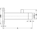 Häfele Wandtürstopper Edelstahl mit Garderobenhaken zum Schrauben 90x20mm matt
