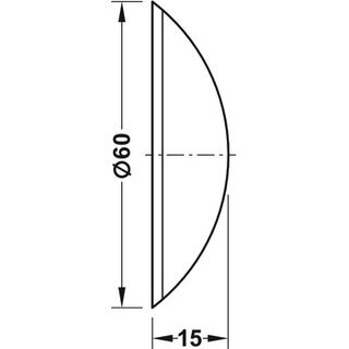 Hfele Trstopper Wandtrstopper Kunststoff 60mm zum Kleben transparent