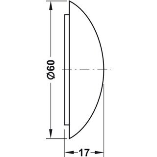 Hfele Trstopper Wandtrstopper Kunststoff braun 60mm zum Kleben