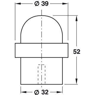 Hfele Trstopper Bodentrstopper Edelstahl mtt 52x39mm zum Schrauben