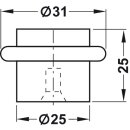 Häfele Türstopper Bodentürstopper Edelstahl matt 31x25mm zum Schrauben