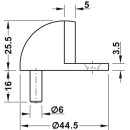 Häfele Türstopper Bodentürstopper Edelstahl matt 44x40mm zum Schrauben