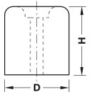 Häfele Türstopper Bodentürstopper Gummi TS8 weiß 40x50mm zum Schrauben