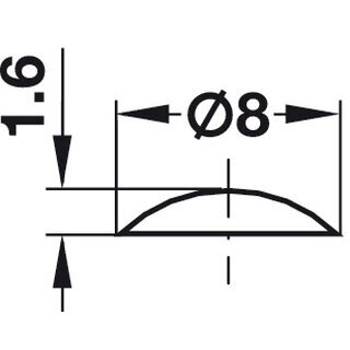 Hfele Anschlagpuffer transparent DB007 rund 8x1,6mm zum Kleben
