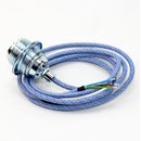 Textilkabel Lampenpendel jeans E27 Metallfassung inkl....