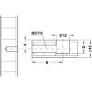 Häfele Minifix 12 Exzenter-Verbindergehäuse ohne Abdeckrand 12x9,5 mm vernickelt