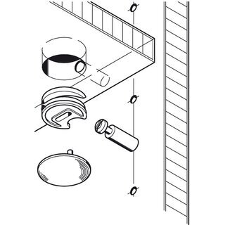 Hfele Rondorfix 16 ohne Aussparung Exzenter Verbindergehuse 25x12mm blank