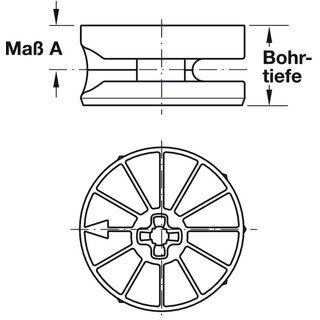 Hfele Maxifix Exzenter Verbindergehuse 35x17mm blank