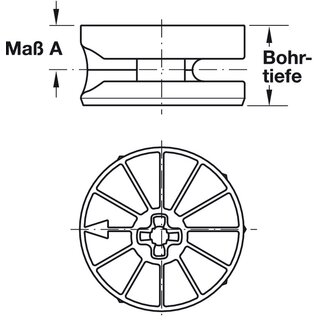 Hfele Maxifix Exzenter-Verbindergehuse 35x17 mm vernickelt