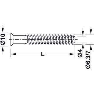 Hfele Einteilverbinder Confirmat Senkkopf Kreuzschlitz PZ3 verzinkt 38x7mm