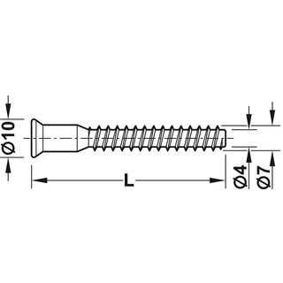 Hfele Einteilverbinder Confirmat Senkkopf SW4 Innensechskant 38x7 mm verzinkt