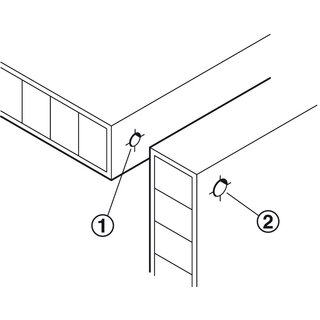 Hfele Einteilverbinder Confirmat Senkkopf SW4 Innensechskant 38x7 mm verzinkt