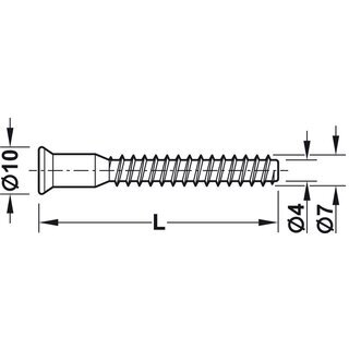 Hfele Einteilverbinder Confirmat Senkkopf Innensechskant SW4 verzinkt 70x7mm