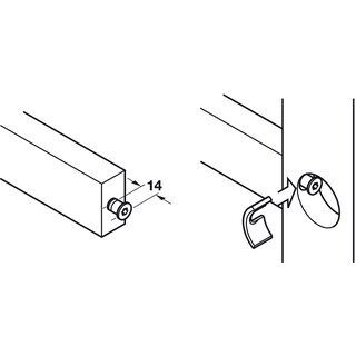 Hfele Einteilverbinder Confirmat Senkkopf Innensechskant SW4 verzinkt 70x7mm