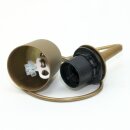Paulmann Pendelleuchte Mit E27 Fassung & 2m Stoffkabel – In Gold/Alabaster, Klassisches Design