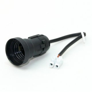 E27 Lampen Baustellenpendel Kunststoff schwarz 20cm lang T190/60W