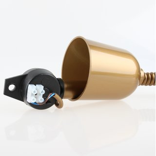E27 Rollyzug Lampen Leuchtenpendel Kunststoff gold 40-120cm lang mit Baldachin