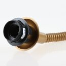 E27 Rollyzug-Leuchtenpendel mit Baldachin, Kunststoff gold, ausziehbar 40–120 cm – inkl. Schraubring & Lüsterklemme