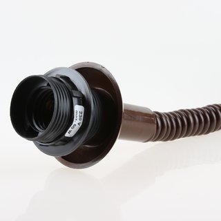 E27 Rollyzug Lampen Leuchtenpendel Kunststoff braun 40-120cm lang mit Baldachin