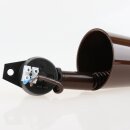 E27 Rollyzug-Leuchtenpendel mit Baldachin, Kunststoff braun, ausziehbar 40–120 cm – inkl. Schraubring & Lüsterklemme