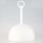 Lampen Baldachin Metall weiß 120x62 mm große Kugelform mit Pendelrohr und Leuchtenaufhänger