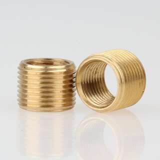 M13x1 AG auf M10x1 IG Reduzier Gewinde-Adapter | Lnge 10 mm | Messing roh