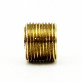 M13x1 AG auf M10x1 IG Reduzier Gewinde-Adapter | Lnge 10 mm | Messing roh