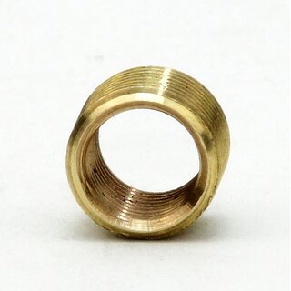 M13x1 AG auf M10x1 IG Reduzier Gewinde-Adapter | Lnge 10 mm | Messing roh