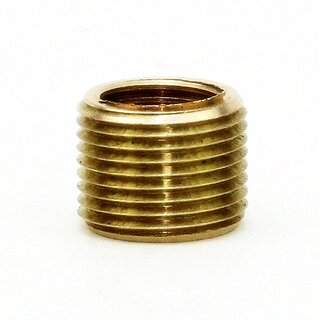 M13x1 AG auf M10x1 IG Reduzier Gewinde-Adapter | Lnge 10 mm | Messing roh