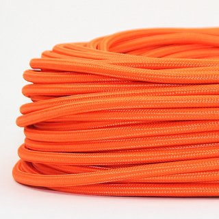 Textilkabel Stoffkabel orange 3-adrig 3x0,75 Gummischlauchleitung 3G 0,75 H03VV-F textilummantelt