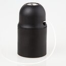 E27 Kunststoff-Lampenfassung schwarz mit Zugschalter,...
