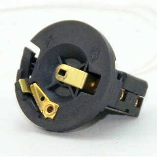 E27 Kunststoff-Lampenfassung wei mit Zugschalter ohne Auengewinde M10x1 IG