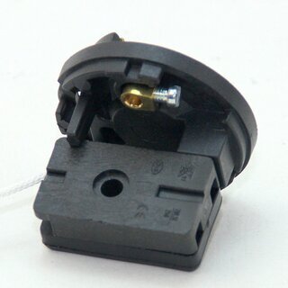 E27 Kunststoff-Lampenfassung wei mit Zugschalter ohne Auengewinde M10x1 IG