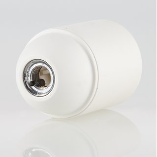E27 Metall Fassungshlse Zierhlsen-Set wei mit Lampenfassung und Zugentlaster